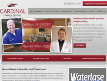 Tablet Screenshot of cardinalfamilydental.com